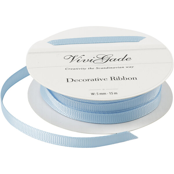 Vivi Gade Decoratie lint, B: 6 mm, lichtblauw, 15 m/ 1 rol