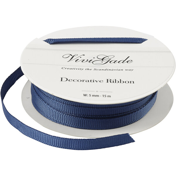 Vivi Gade Decoratie lint, B: 6 mm, blauw, 15 m/ 1 rol
