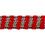 Creativ Company Rondgebreide tube, B: 10 mm, kerstrood/grijs, 10 m/ 1 rol