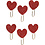Vivi Gade Paperclips, hart, d 30 mm, rood glitter, 6 stuk/ 1 doos