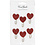 Vivi Gade Paperclips, hart, d 30 mm, rood glitter, 6 stuk/ 1 doos