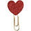 Vivi Gade Paperclips, hart, d 30 mm, rood glitter, 6 stuk/ 1 doos