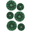 Vivi Gade Rosettes, d 35+50 mm, groen glitter, 6 stuk/ 1 doos