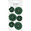 Vivi Gade Rosettes, d 35+50 mm, groen glitter, 6 stuk/ 1 doos