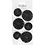 Vivi Gade Rosettes, d 35+50 mm, zwart glitter, 6 stuk/ 1 doos