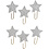 Vivi Gade Paperclips, ster, d 30 mm, glitter zilver, 6 stuk/ 1 doos