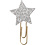 Vivi Gade Paperclips, ster, d 30 mm, glitter zilver, 6 stuk/ 1 doos