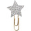 Vivi Gade Paperclips, ster, d 30 mm, glitter zilver, 6 stuk/ 1 doos
