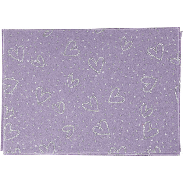Creativ Company Hobbyvilt, A4, vel 210x297 mm, dikte 1,5-2 mm, paars, 10 vel/ 1 doos