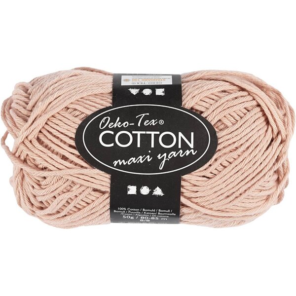 Creativ Company Katoengaren, afm 8/8, L: 80-85 M, beige, 50 gr/ 1 bol