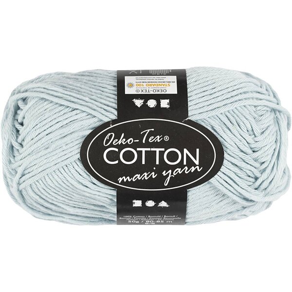 Creativ Company Katoengaren, afm 8/8, L: 80-85 M, zacht blauw, 50 gr/ 1 bol