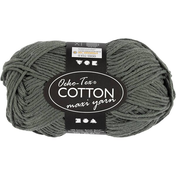 Creativ Company Katoengaren, afm 8/8, L: 80-85 M, grijs, 50 gr/ 1 bol