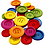 Creativ Company Houten knopen, d 25-40 mm, 2-4 gaten, diverse kleuren, 144 stuk/ 1 doos