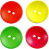 Creativ Company Houten knopen, d 25 mm, gatgrootte 2 mm, 80 stuk/ 1 doos