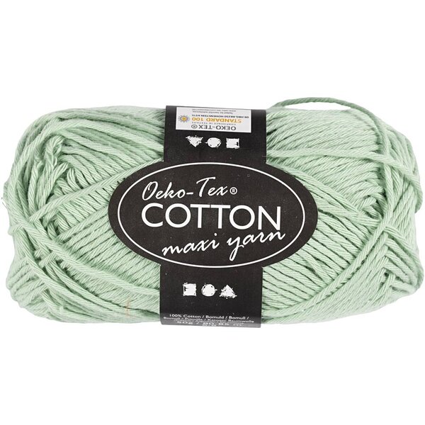 Creativ Company Katoengaren, afm 8/8, L: 80-85 M, mint groen, 50 gr/ 1 bol