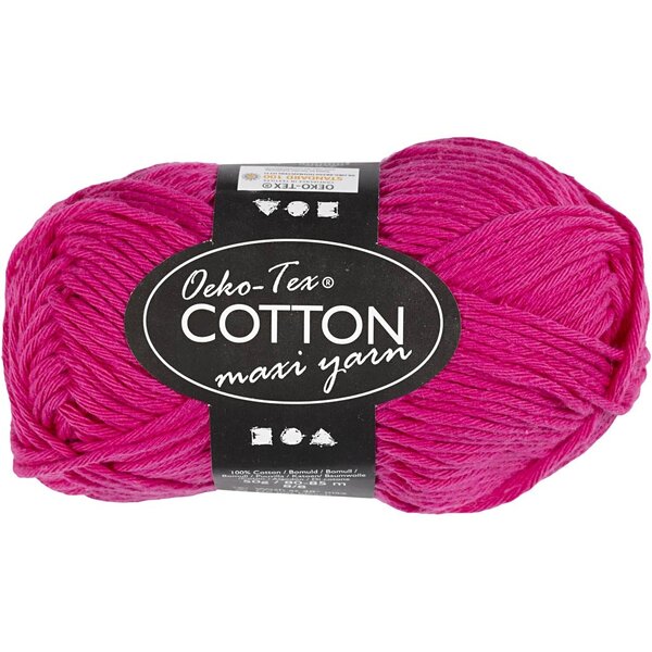 Creativ Company Katoengaren, afm 8/8, L: 80-85 M, roze, 50 gr/ 1 bol