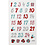 Creativ Company Glitter stickers, advent cijfers, vel 10x16 cm, 1 vel