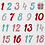 Creativ Company Glitter stickers, advent cijfers, vel 10x16 cm, 1 vel