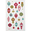 Creativ Company Glitter stickers, kerstballen, vel 10x16 cm, 1 vel
