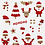 Creativ Company Glitter stickers, kerstmannen, vel 10x16 cm, 1 vel