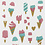 Creativ Company Glitter stickers, ijsjes, vel 10x16 cm, 1 vel