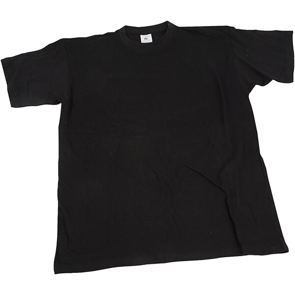 Creativ Company T-shirts, B: 32 cm, afm 3-4 jaar, ronde hals, 145 gr, zwart, 1 stuk