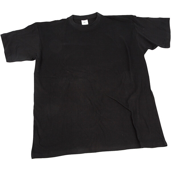 Creativ Company T-shirts, B: 40 cm, afm 7-8 jaar, ronde hals, 145 gr, zwart, 1 stuk