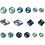 Vivi Gade Deco brads, afm 8-18 mm, blauw, 16 stuk/ 1 doos