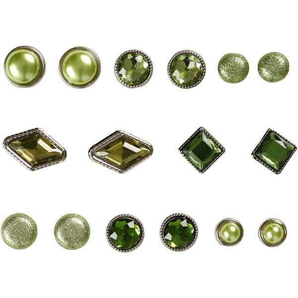 Vivi Gade Deco brads, afm 8-18 mm, groen, 16 stuk/ 1 doos