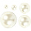 Vivi Gade Halve plakparels, afm 2-8 mm, wit, 140 stuk/ 1 doos