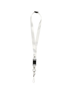 Creativ Company Sleutelkoord, L: 53 cm, B: 2 cm, wit, 5 stuk/ 1 doos