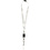 Creativ Company Sleutelkoord, L: 53 cm, B: 2 cm, wit, 5 stuk/ 1 doos