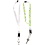 Creativ Company Sleutelkoord, L: 53 cm, B: 2 cm, wit, 5 stuk/ 1 doos