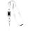 Creativ Company Sleutelkoord, L: 53 cm, B: 2 cm, wit, 5 stuk/ 1 doos