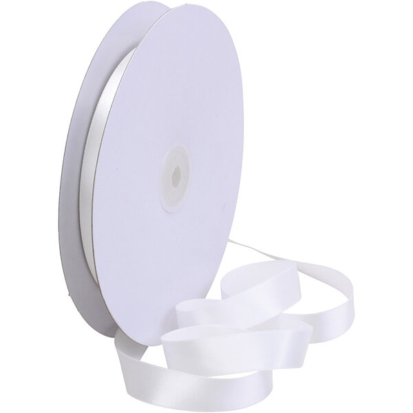 Creativ Company Satijnlint, B: 15 mm, wit, 50 m/ 1 rol