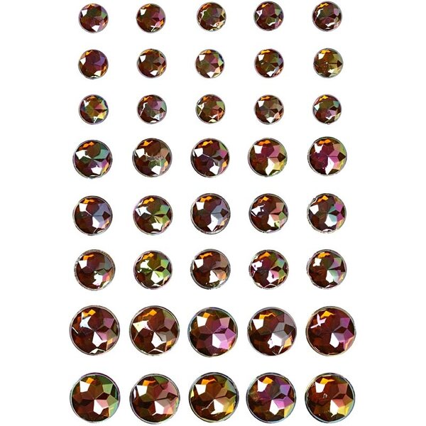 Vivi Gade Strasstenen, afm 6+8+10 mm, bruin, 40 stuk/ 1 doos