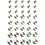 Vivi Gade Strasstenen, afm 6+8+10 mm, kristal, 40 stuk/ 1 doos