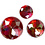 Vivi Gade Strasstenen, afm 6+8+10 mm, rood, 40 stuk/ 1 doos