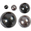 Vivi Gade Halve plakparels, afm 2-8 mm, zwart, antraciet grijs, 140 stuk/ 1 doos