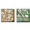 Creativ Company Deco folie en transfervel, bloemen, vel 15x15 cm, goud, groen, 2x2 vel/ 1 doos