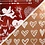 Creativ Company Deco folie en transfervel, harten en love, vel 15x15 cm, rood, 2x2 vel/ 1 doos