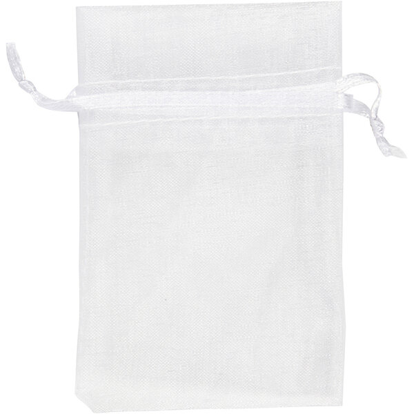 Creativ Company Organza zakjes, afm 7x10 cm, wit, 10 stuk/ 1 doos