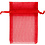 Creativ Company Organza zakjes, afm 7x10 cm, rood, 10 stuk/ 1 doos