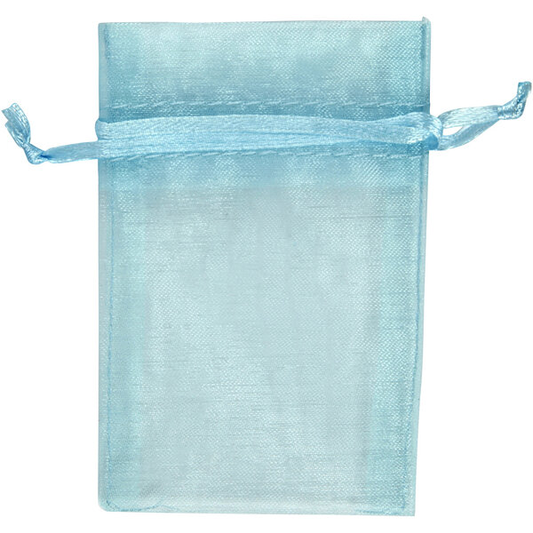 Creativ Company Organza zakjes, afm 7x10 cm, lichtblauw, 10 stuk/ 1 doos