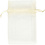 Creativ Company Organza zakjes, afm 7x10 cm, off-white, 10 stuk/ 1 doos