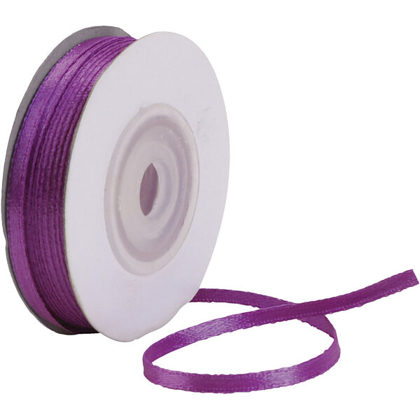 Creativ Company Satijnlint, B: 3 mm, donkerpaars, 30 m/ 1 rol