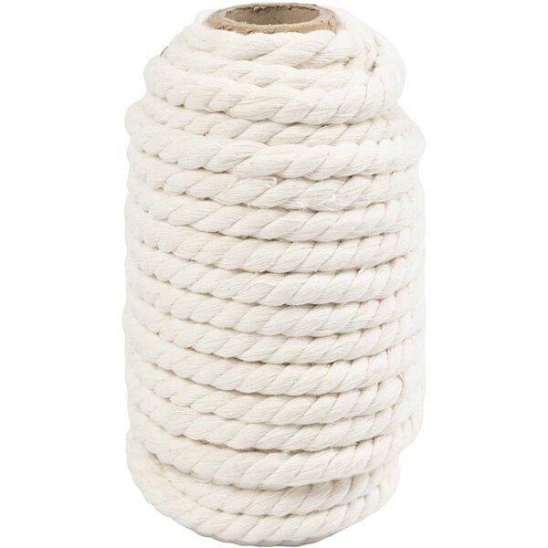 Creativ Company Macramétouw, L: 12 M, d 8,5 mm, off-white, 300 gr/ 1 rol
