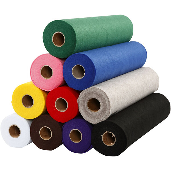 Creativ Company Hobbyvilt, B: 45 cm, dikte 1,5-2 mm, 180-200 gr, 10x5 m/ 1 doos