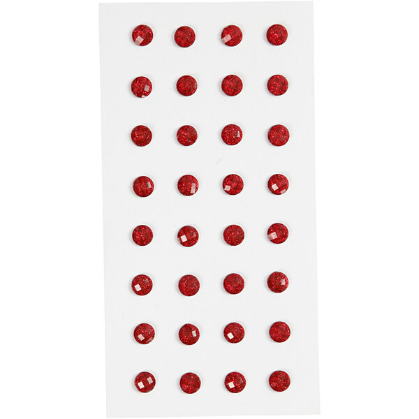 Creativ Company Strasstenen, d 8 mm, rood, 32 stuk/ 1 doos