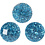 Creativ Company Strasstenen, d 8 mm, blauw, 32 stuk/ 1 doos